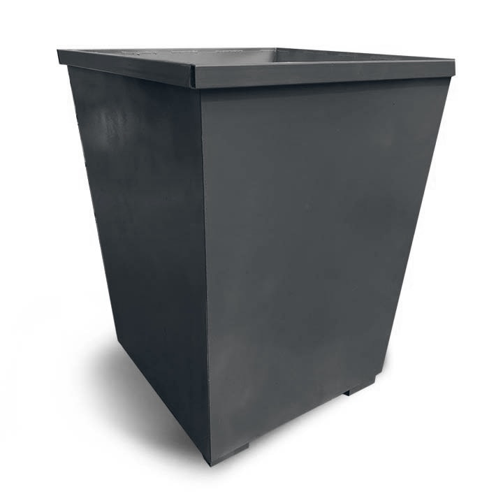 Контейнер КСТ металевий з кришкою для ТПВ 750 л чорний